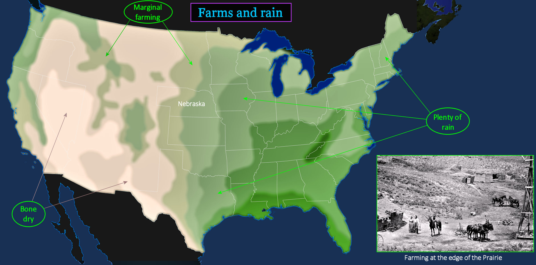 Yearly rainfall map